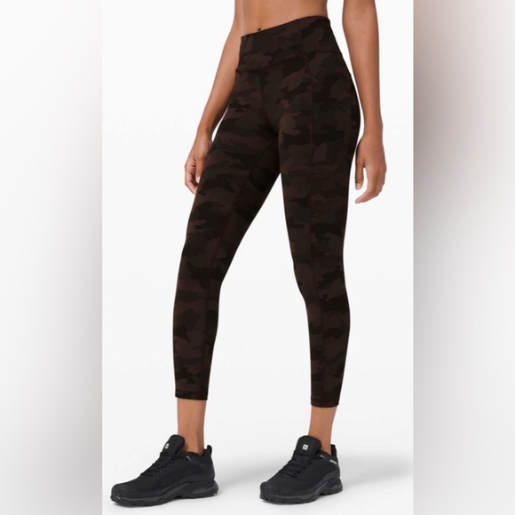 lululemon athletica Pants - Lululemon Invigorate High-Rise Tight Leggings Heritage Camo Brown Women’s 4 25”